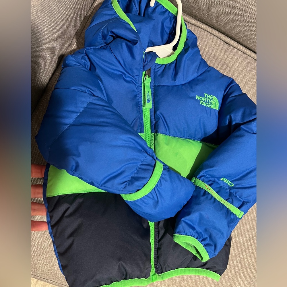North Face puffer with hood, Reversible for baby to toddler